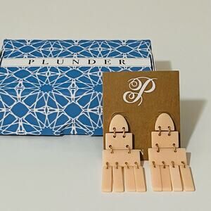 New Plunder “Elliot Elizabeth” Ballet Pink Acrylic Drop Earrings